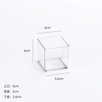 cube transparent moderne vase hydroponie plante verte sans motif minimaliste récipient acrylique