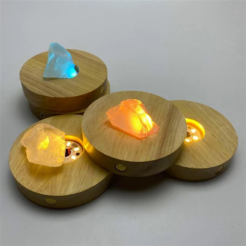 support lampe led bois naturel texture gravée moderne minimaliste interrupteur tactile cable rechargeable