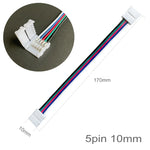 connecteur double tête bande led 2pin 3pin 4pin 5pin 6pin 15cm blanc rouge noir