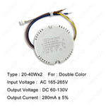 driver led blanc 280ma 20 40w rond moderne câbles certification fcc rohs