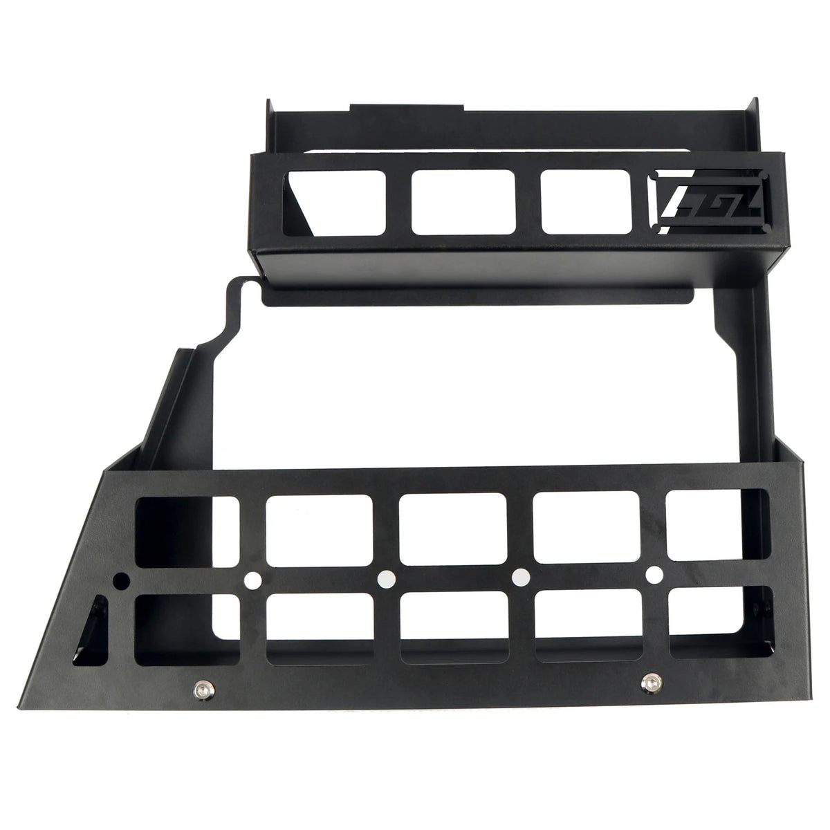 organisateur rangement métal perforé jeep wrangler noir orange réversible utilitaire fixations vis montées