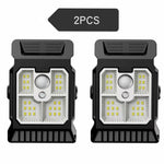 lampe solaire clip noir moderne détecteur mouvement modes ip65 led autoinstallation abs
