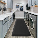 tapis sol polyester antidérapant bleu marine moderne rapide absorption 60x160cm