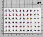 autocollants yeux stylisés multicolores dessin animé adhésifs argile polymère ultra légères diy bricolage travaux