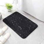 tapis bain gris moderne texture galets polyester 40cm 60cm bleu noir marron