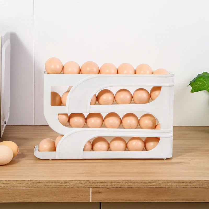 boîtes rangement œufs enroulables réfrigérateur cuisine transparentes modernes minimalistes 30 pièces