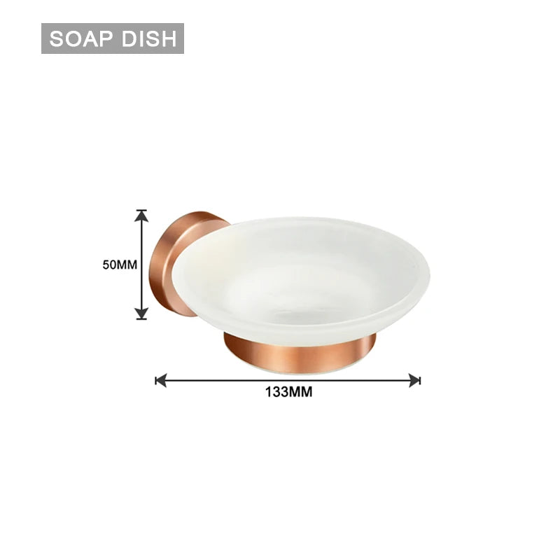 accessoires salle bain or rose moderne porte serviettes savon verre téléphone double rangée