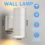 applique murale extérieure led aluminium moderne étanche jardin porche entrée lumière chaude blanche