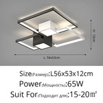 plafonnier led carré moderne minimaliste noir blanc géométrique chambre décoration maison