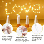 guirlande lumineuse led blanc cuivre moderne décoration intérieure adhésive rechargeable usb