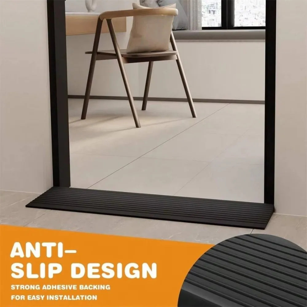 rampe seuil transition plancher adhésif anti dérapant noir marron gris moderne rainuré easy install