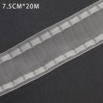 rideau plissé moderne semi transparent bande adhésive 10m 20m tissu texturé beigeclair blanc