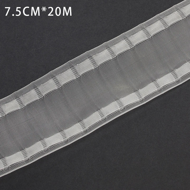 rideau plissé moderne semi transparent bande adhésive 10m 20m tissu texturé beigeclair blanc