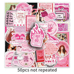 stickers adhésifs graphiques moderne rose blanc décoration téléphone portableiaux