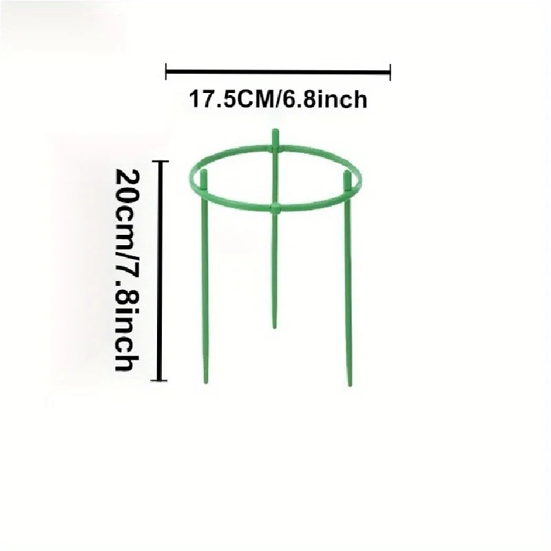 Support plante structure circulaire vert moderne fixations elbows jardin 17.5cm hauteur 20cm diamètre