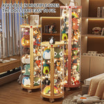 boîte jouets rotative transparente moderne roulettes multicolore organisateur enfant plastique respectueux environnement
