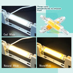 ampoule led r7s filament cob tube verre blanc chaud lumière jardin maison moderne basse