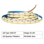 ruban led blanc flexible 2700k 6500k décoration intérieure moderne télécommande adhésif 5m 10m 20m