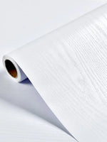 papier peint auto adhésif imperméable vinyle blanc grain bois amovible moderne 30cm 40cm 50cm