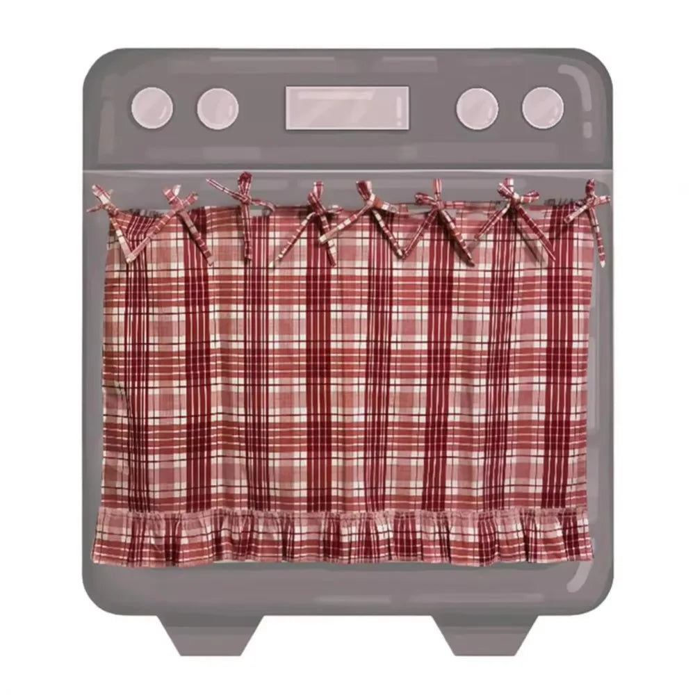 tablier cuisine rustique motif champêtre carreaux couleurs beige vert marron rouge poches ustensiles