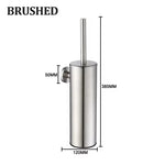 porte brosse toilette acier inoxydable chrome gris doré moderne salle bain fixations incluses