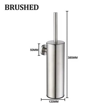 porte brosse toilette acier inoxydable chrome gris doré moderne salle bain fixations incluses