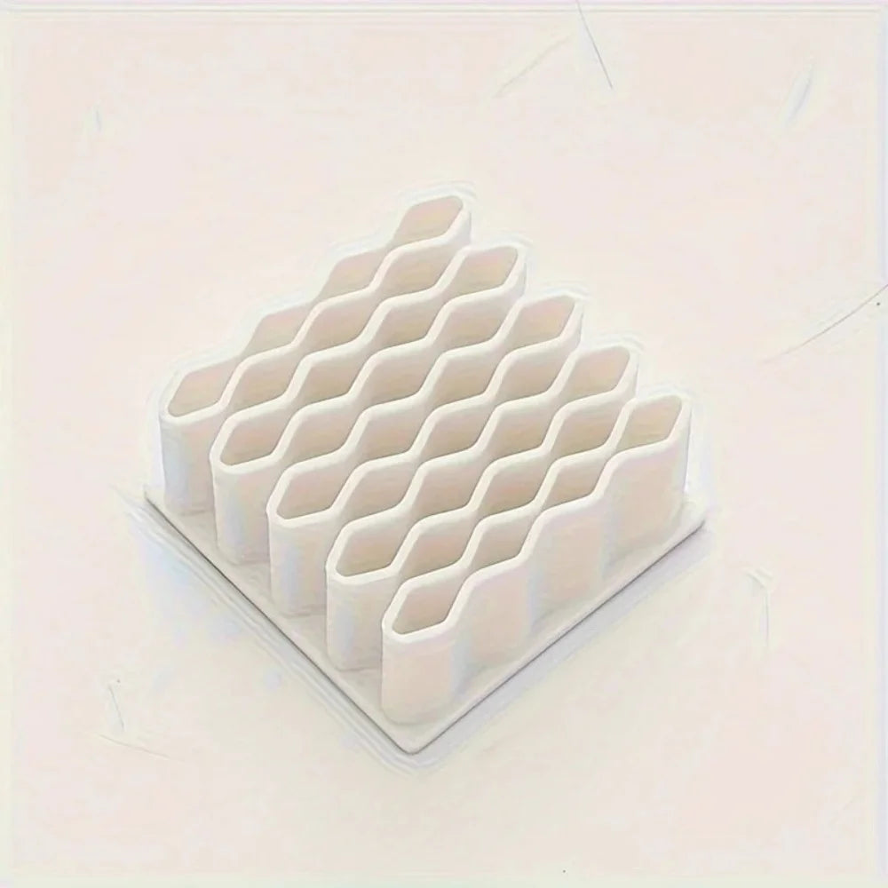 organisateur compartiments blanc minimaliste rangement tubes pinceaux stylos cartes clés usb