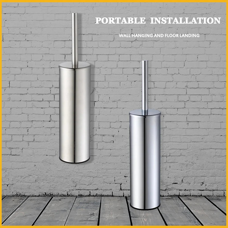 porte brosse toilette acier inoxydable chrome gris doré moderne salle bain fixations incluses