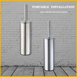 porte brosse toilette acier inoxydable chrome gris doré moderne salle bain fixations incluses