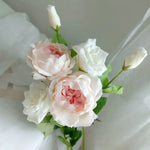 fleurs artificielles pivoine rose clair douces ondulées mariage anniversaire intérieur decoration