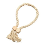 ruban fenêtre tissé franges bois vert blanc noir beige moderne rustique 60cm opaques