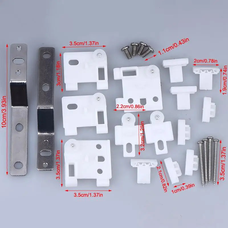accessoires fixation rideau barres métalliques clips vis éclairage moderne extérieure fonctionnel blanc gris métallisé