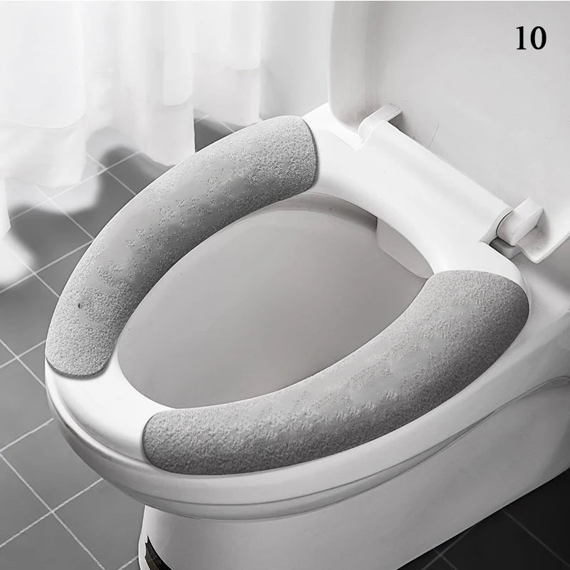 coussin toilette velours adhésif réutilisable lavable confortable jaune gris orange bleu rose violet