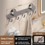 porte serviettes mural acier inoxydable ventouse beige gris moderne minimaliste crochets