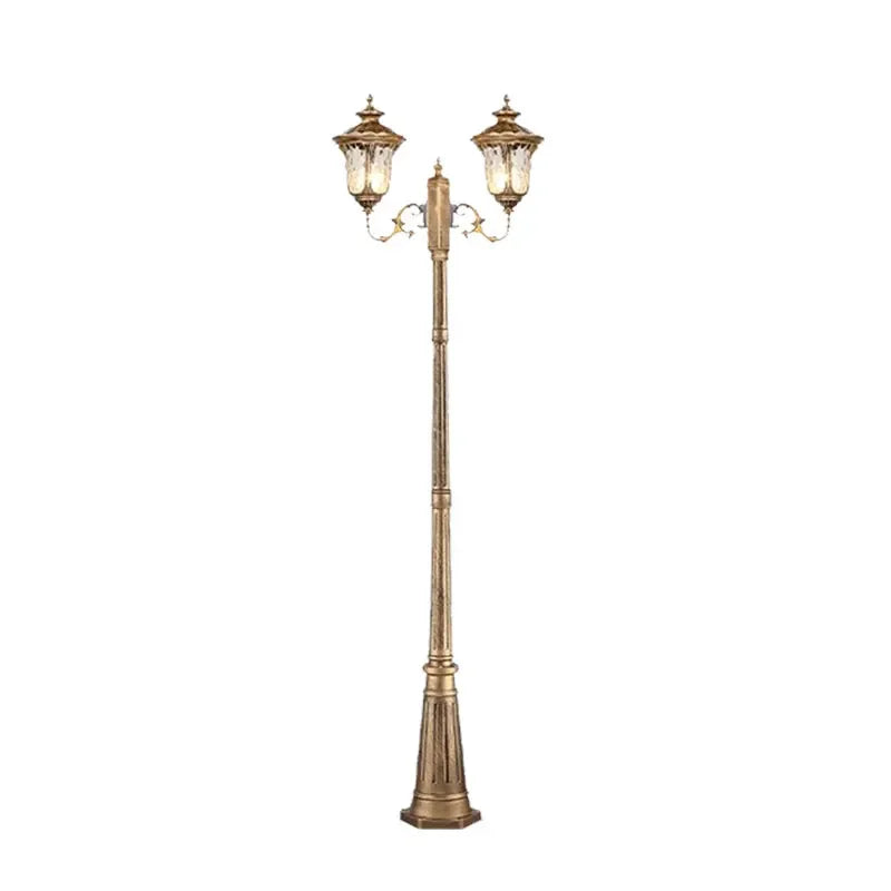 Lampadaire extérieur led ip65 noir or vintage moderne éclairage public