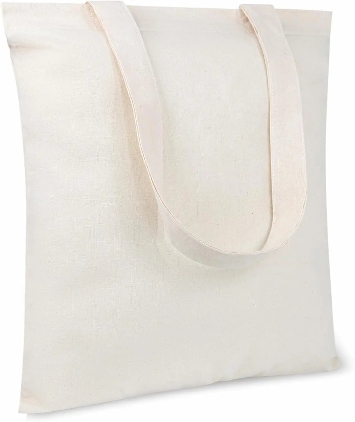 sac main uni toile beige clair classique sans fermeture éclair poignées affaires durable réutilisable