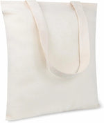 sac main uni toile beige clair classique sans fermeture éclair poignées affaires durable réutilisable