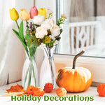 vases transparents striés fleurs artificielles bouquet décoration table moderne maison mariage