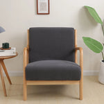 housse fauteuil moderne tissu carreaux beige rouge gris extensible polyester lavable echangetable