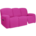 housse canapé inclinable fauteuil polyester lavable moderne élastique gris foncé doux poche rangement summer