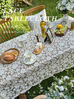 nappe table brodée florale blanche classique extérieur intérieur machine blanc noël pâques