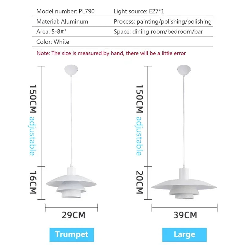 lampe suspendue moderne blanche minimaliste plafonnier salon chambre luminaires intérieur rond épuré