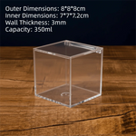boîte carrée transparente moderne boîte empilable plastique acrylique rangement cosmétique minimaliste