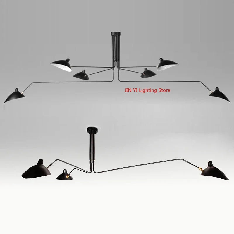 lampe suspension moderne noir mat ampoules cables salon lumière nordique rétro