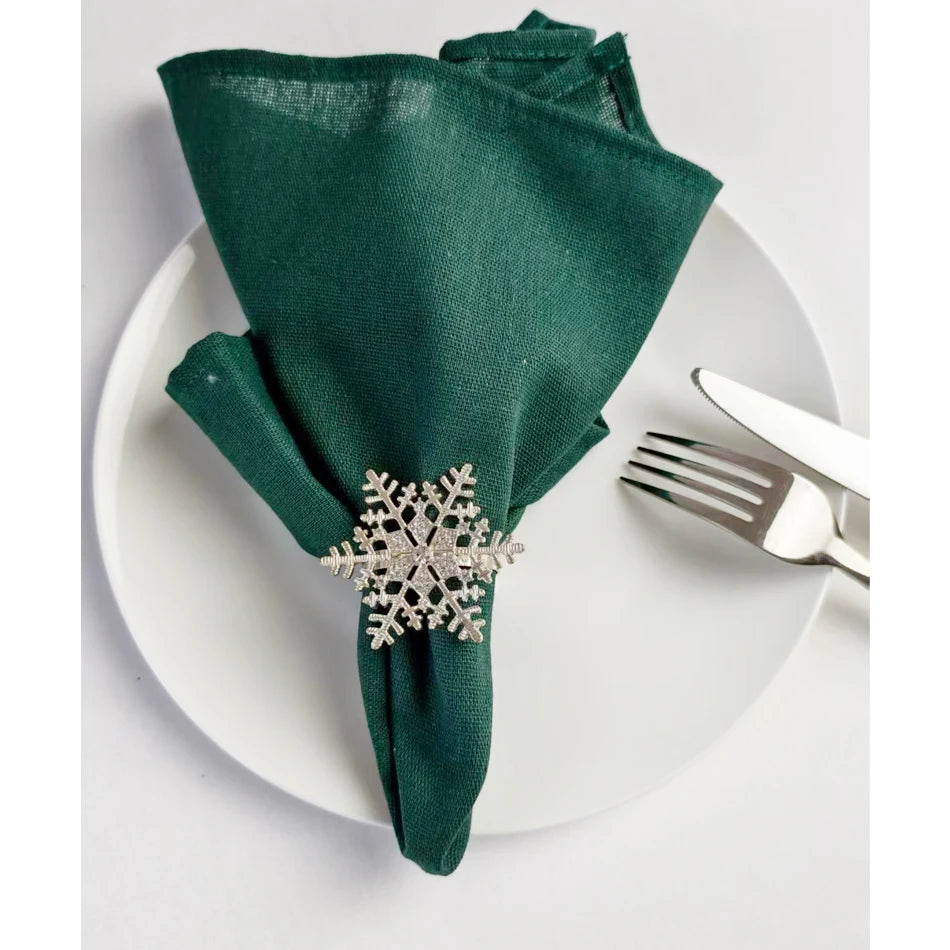 serviettes poly cotton unies 30x45cm classiques clips métalliques couleur rouge noir vert orange