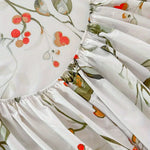 drap lit imprimé fleurs stylisées moderne blanc vert rouge beige confortable lit chambre coucher