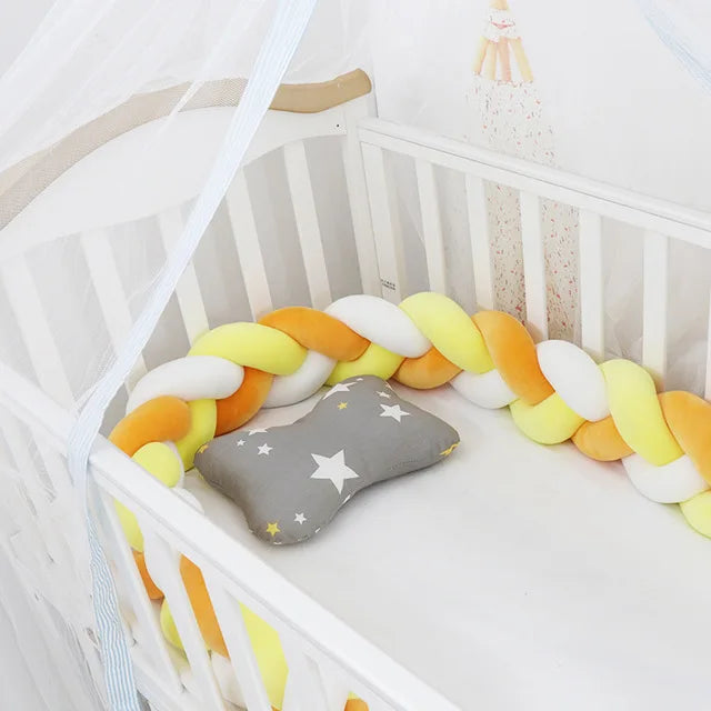coussin sécurité lit bébé coton doux torsade protecteur berceau décoratif moderne enfant nouveau