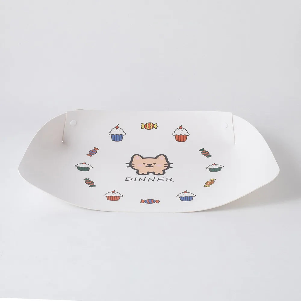 tapis nourriture animaux moderne élégant clips carreaux rayures blanc beige rose vert bleu violet