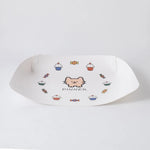 tapis nourriture animaux moderne élégant clips carreaux rayures blanc beige rose vert bleu violet
