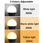 ampoule led blanc portable tri couleur usb rechargeable camping travail barbecue pêche urgence moderne